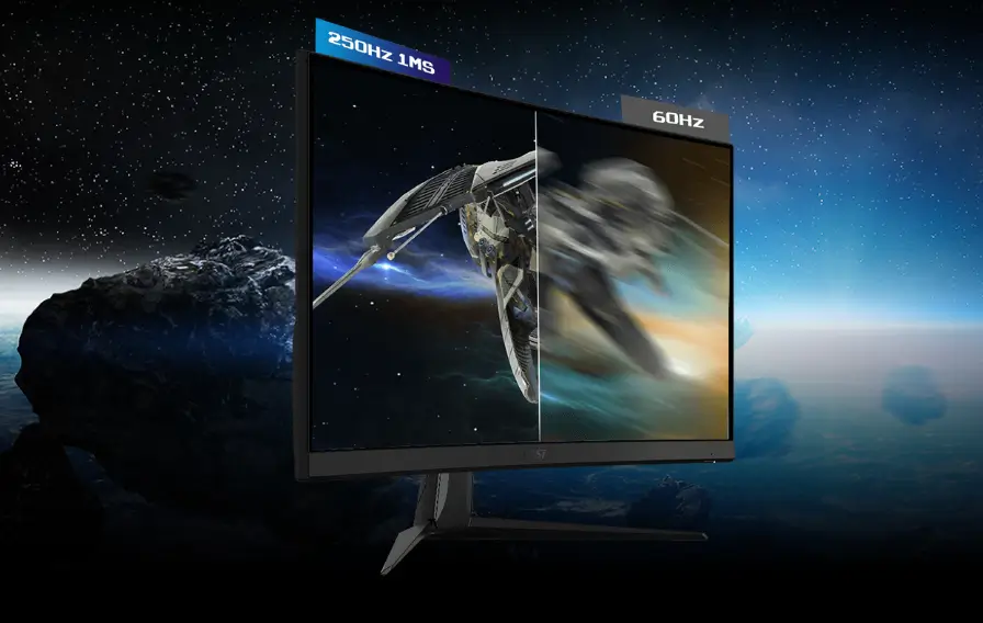 קצב רענון של 250HZ + זמן תגובה של 1MS