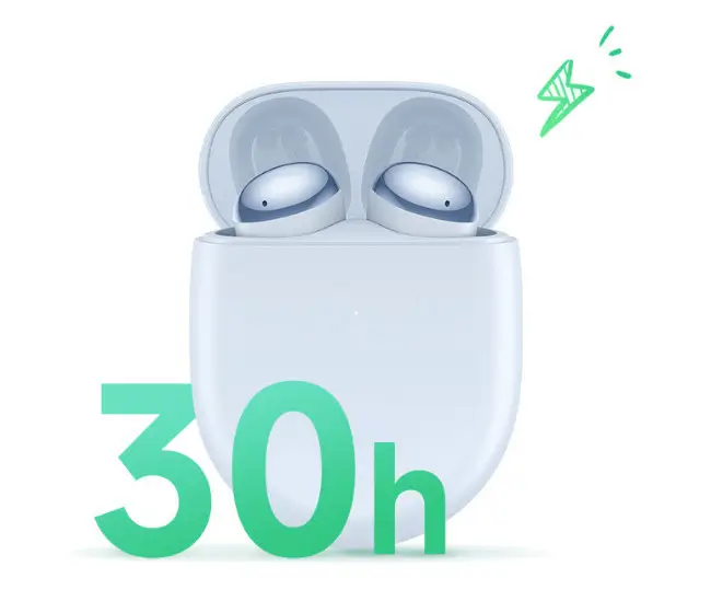 עד 30 שעות חיי סוללה ארוכים במיוחד עם מארז