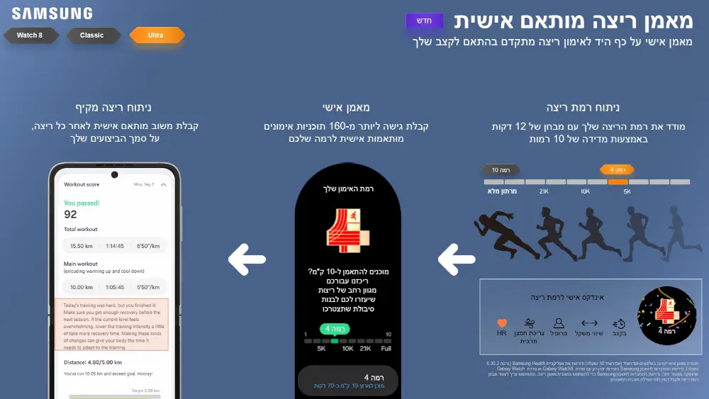 שעון חכם Galaxy Watch 8 מבית Samsung