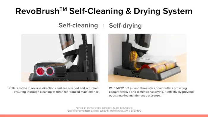 RevoBrush self cleaning and drying system