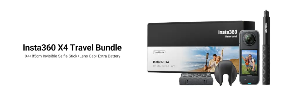 קיט מצלמת אקסטרים X4 Travel Bundle מבית Insta360