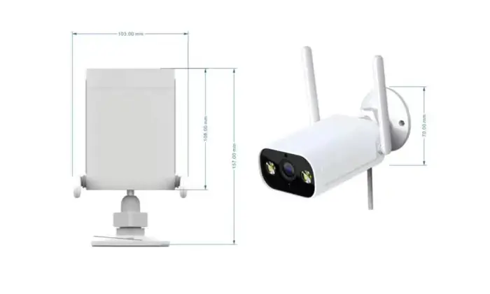 מצלמת אבטחה אלחוטית קבועה IP66 ONVIF 4MP מבית מבית Semicom