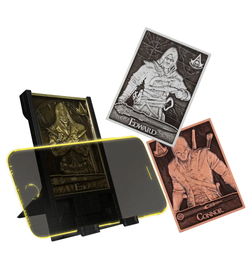 מעמד Digiplates - Assassins Creed מבית EXG. עם סמארטפון
