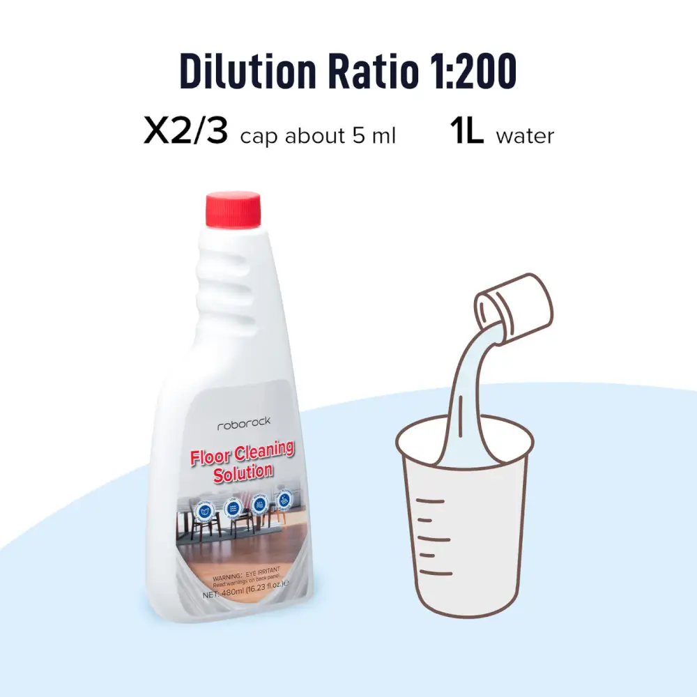 למיכל:&nbsp;יש לדלל את התמיסה ביחס של 1:200. לדוגמה: 2.5 פקקים (20 מ