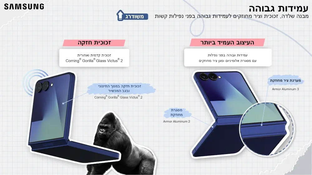 סמארטפון Galaxy Z FLIP 7 F766BE - Galaxy AI מבית Samsung