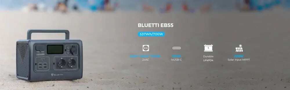 EB55 700W 537Wh תחנת כוח ניידת טעינה גמישה 