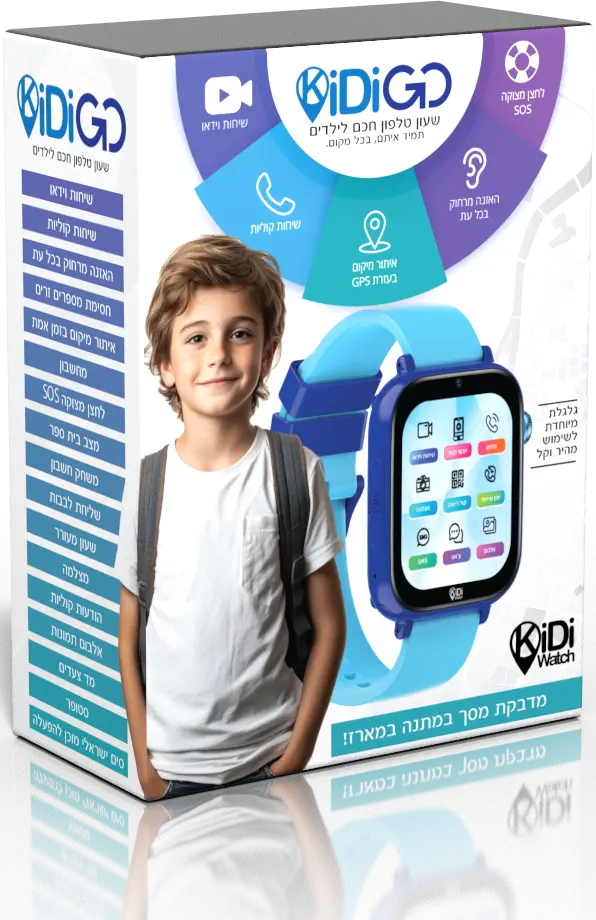 שעון חכם 4G לילדים עם סים מובנה Kidi Go מבית Kidiwatch
