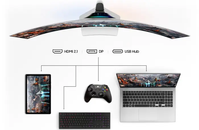 Veratile Connectivity 49" Odyssey OLED G9 G93SC