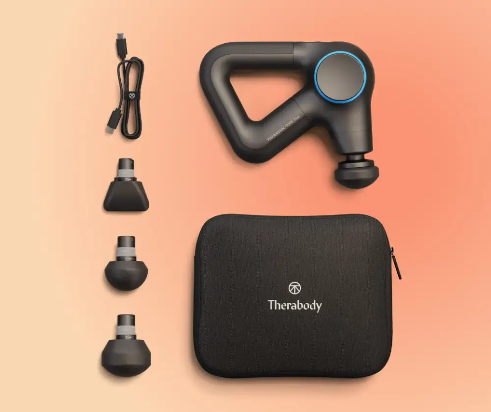 מכשיר עיסוי Theragun Prime Plus האריזה מכילה