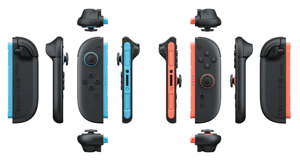 זוג בקרי ימין ושמאל צבע כחול/אדום Joy-Con Nintendo Switch 2 מבית Nintendo