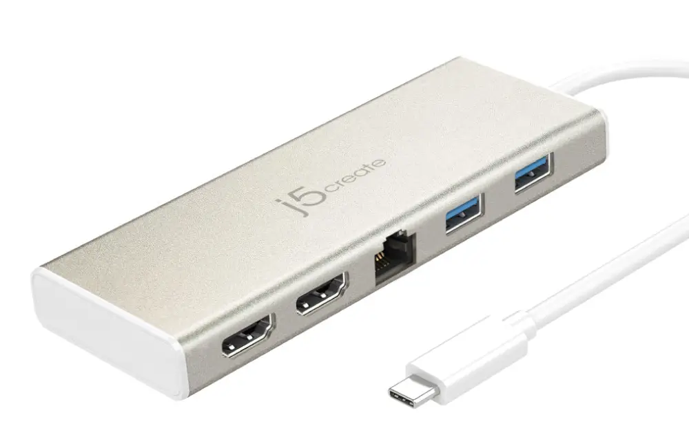 רכזת USB-C Dual HDMI Mini מבית J5CRATE