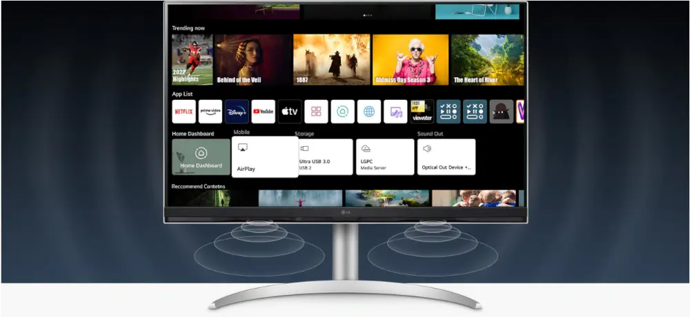 webOS22 ורמקולי סטריאו