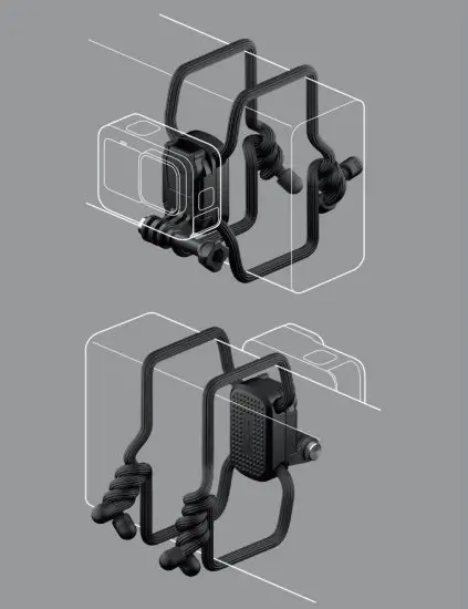 תושבת אחיזה גמישה (featuring Gear Ties) Flexible Grip Mount מבית GoPro