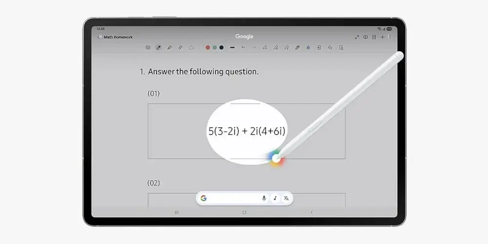 טאבלט Galaxy Tab S10 FE+ 5G 128GB עזרה בשיעורי הבית