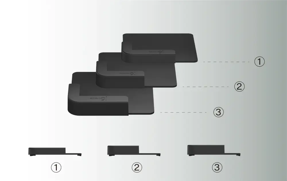 3 פדים הנתנים להסרה