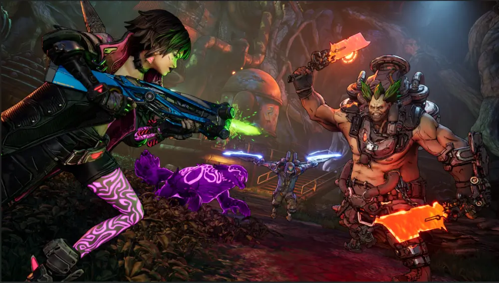 Borderlands 4 שניים נלחמים אחד מול השני