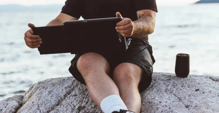 On the beach