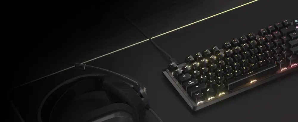 מקלדת מכנית קצרה K70 Core Tkl RGB נבנה עבור גיימרים