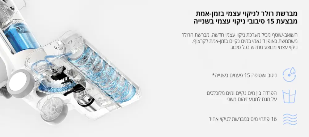 מברשת רולר לניקוי עצמי