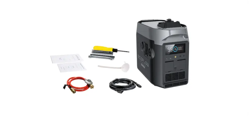 Ecoflow גנרטור חכם היברידי 1900 וואט בנזין/גז תכולת האריזה