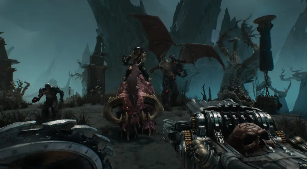 Doom The Dark Ages שימוש במגוון כלי נשק