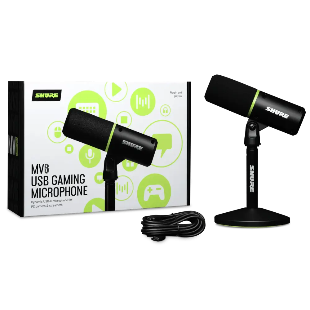 מיקרופון גיימינג USB MV6 מבית SHURE