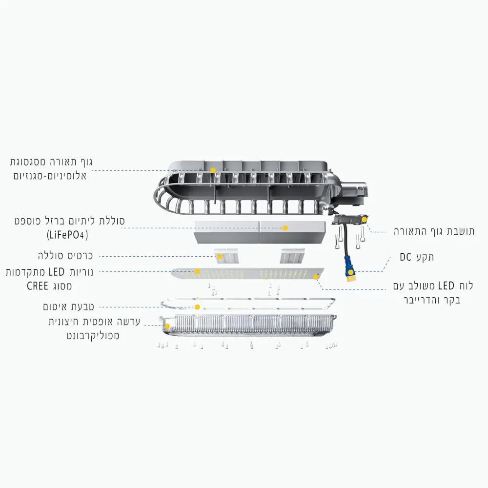 תאורה סולארית King Light 2.0 56W מבית NEWTEC