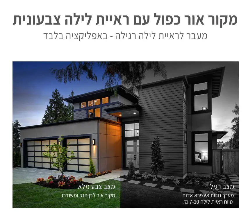אור כפול עם ראיית לילה צבעונית