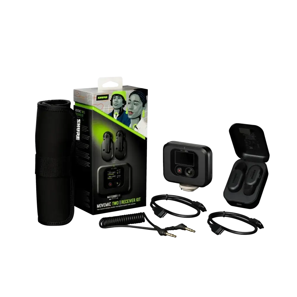 מערכת מיקרופונים אלחוטיים ומקלט MoveMic Lavalier מבית SHURE
