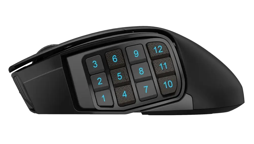 עכבר גיימינג Scimitar RGB Elite פאנל צד מתכוונן עם 12 לחצנים