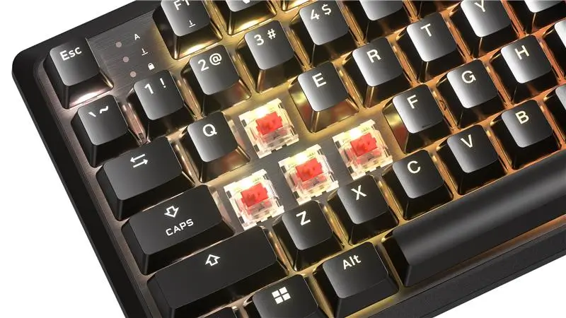 מקלדת מכנית קצרה K70 Core Tkl RGB מתגים מוארים ועמידים