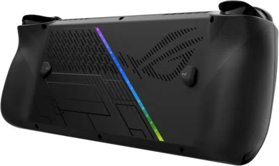 ROG Ally X תמונה אחורית של הקונסולה