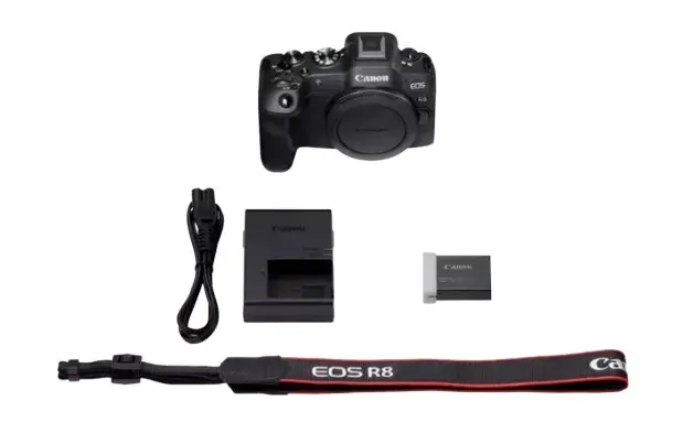 CANON EOS R8 תכולת האריזה