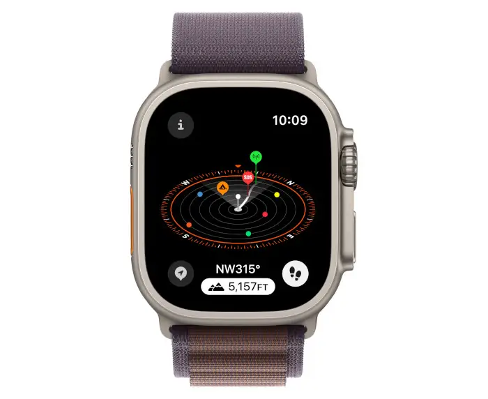 Apple Watch Ultra 2 מצפן