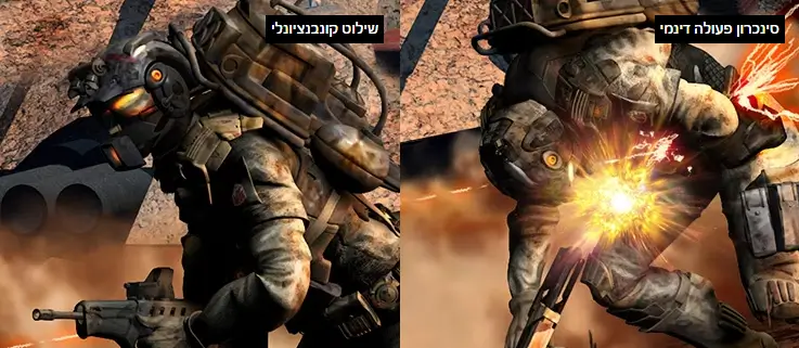 סנכרון פעולה דינמי תגובה מהירה יותר ליריבים