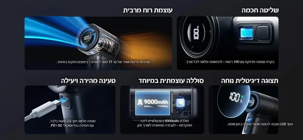 מאוורר נייד Ultra 2 מבית JisuLife