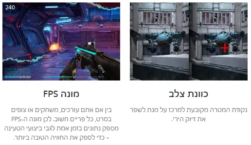  FPS כוונת צלב ומונה 