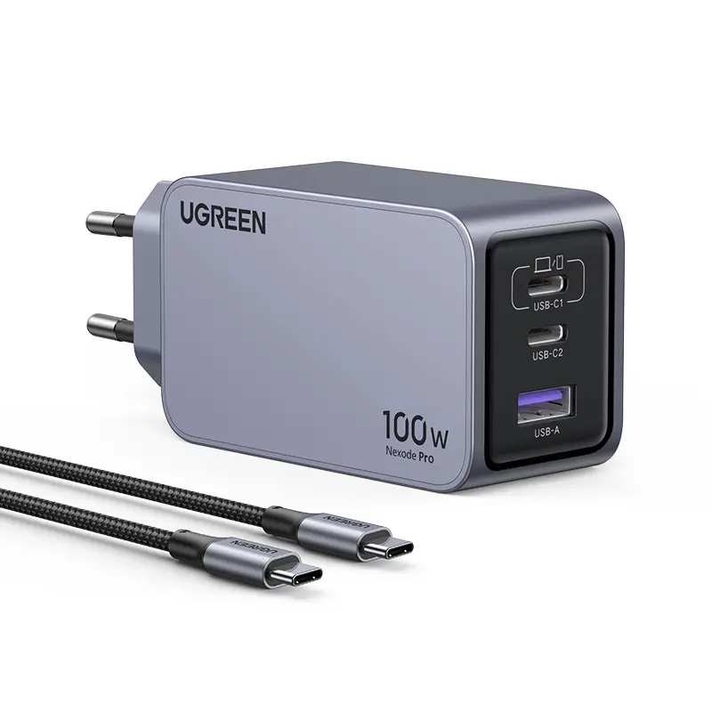 מטען קיר NEXODE PRO 100W GAN + כבל CTC מטען איכותי ועוצמתי