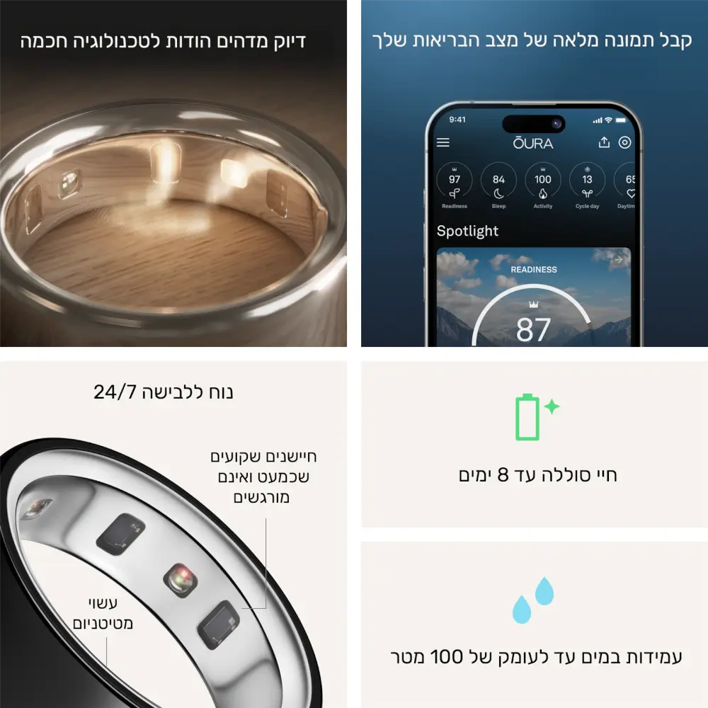 טבעת חכמה Oura Ring 4 מבית Oura