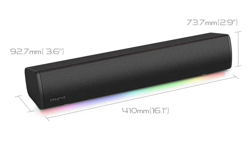סאונד בר Sound Blaster GS3 קומפקטי עם תאורה