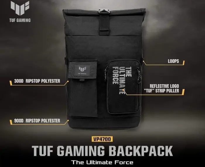 TUF Gaming VP4700 Backpack - Front 