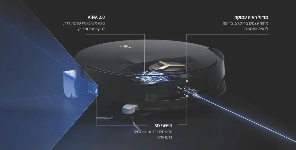 שואב רובוטי Deebot X8 Pro Omni בינה מלאכותית
