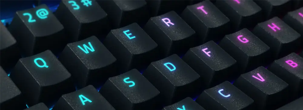 DOUBLESHOT ABS KEYCAPS עמיד בשימוש אינטנסיבי