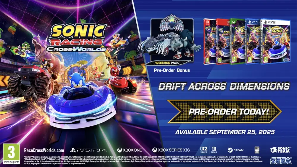 Sonic Racing: Crossworlds גלויה מכירה מוקדמת