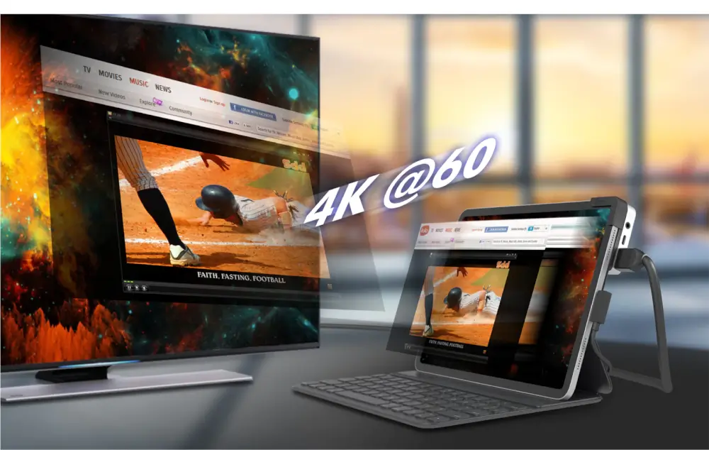 4K 60 Hz HDMI פלט וידאו