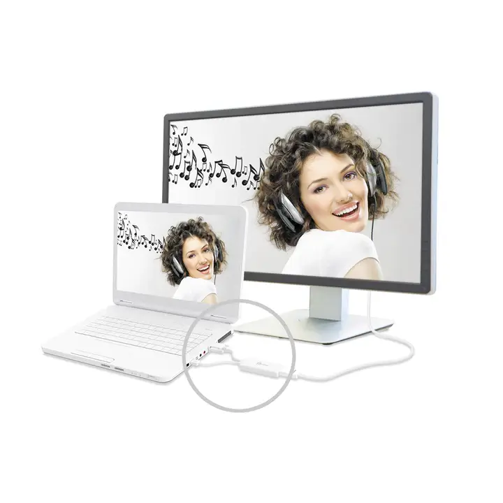 מתאם VGA to HDMI Video Audio מבית J5CRATE