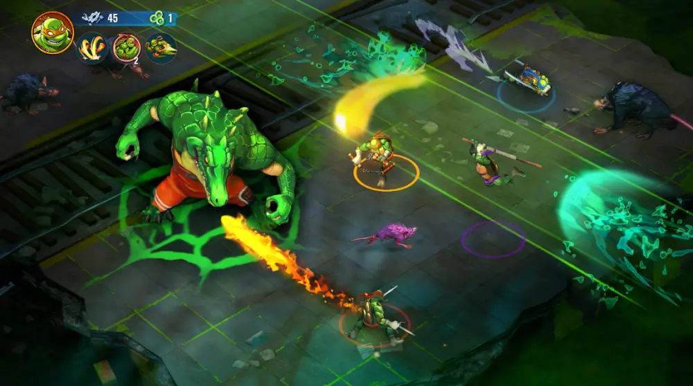 Teenage Mutant Ninja Turtles Splintered Fate תנין גדול יורק אש
