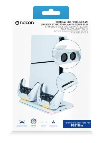 מעמד קירור אנכי עבור PS5 Slim  Vertical USB Cooling Fan Stand thumbnail