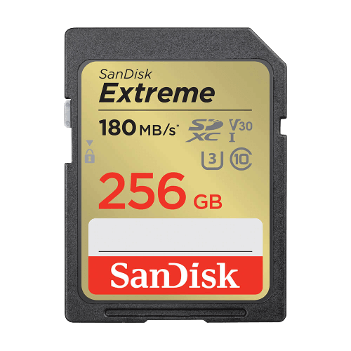 כרטיס זכרון SD Extreme 100/130MBS 256gb Sandisk
