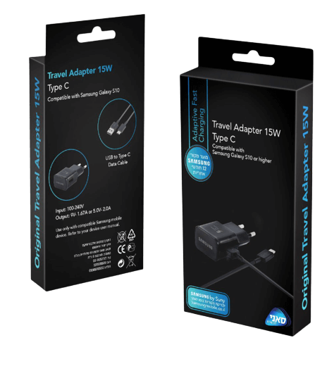 מטען קיר מהיר Super Fast Travel Charger 15W + כבל USB Type-C Samsung